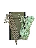 Колышки Ø 5мм в чехле 10 шт. нержавейка + растяжки Ø 3мм. 6шт.